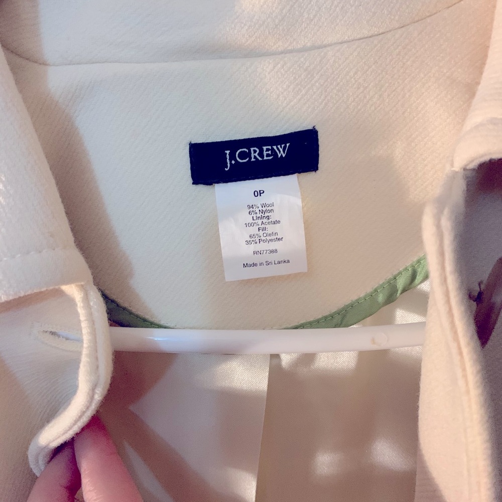 J Crew Lady Day Coat Thinsulate